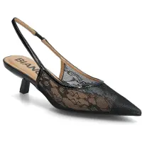 Bianco Biakristin Kitten Heel Slingback Mesh - Black - 40