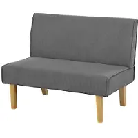Aosom Sohva Homcom 110x62x85cm, harmaa/vaaleanruskea