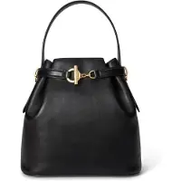 Ralph Lauren for woman. 431982787001 Blaike medium satchel bag in black leather (OSFA), Casual