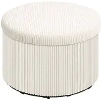 Aosom Rahi säilytyslaatikolla Homcom 60x41cm, hiekanvärinen