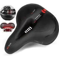 Mtp Products Aktiivinen heijastava ergonominen polkupyörän satula jousituspallolla - punainen / musta