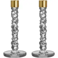 Orrefors - Carat Kynttilänjalka 24,2 cm 2 kpl Kulta