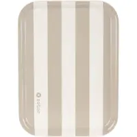 Rotor Design - Stripes Tarjotin 27x30 cm Valkoinen/Beige
