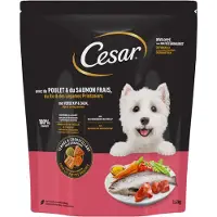 Cesar 2x1,4kg Adult kana, lohi & vihannekset koiran kuivaruoka