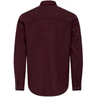 Only & Sons Onsjupiter Reg Fit Ls Shirt Noos - Burgundy - L