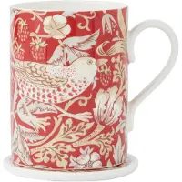 Spode - Strawberry Thief Indian Red Muki ja alusta