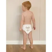 Kit & Kin Eco Nappy Pants - White - 6(15+KG