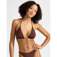 Lindex Triangle Bikini Bra - Brown - L
