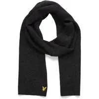 Lyle & Scott Lambswool Ribbed Scarf - Grey - ONE SIZE