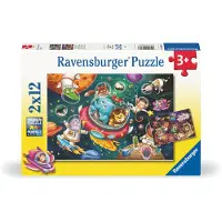 Ravensburger Animals In Space 2X12P - Multi/patterned - ONE SIZE