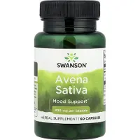 Swanson Health Täysjyväinen kaura (vihreä kauraruoho) 400 mg - 60 kapselia