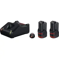 Bosch Akkupaketti 12V, 2x3.0Ah + pikalaturi GAL 12V-40