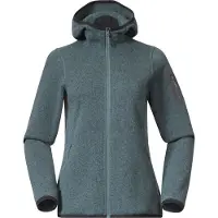 Bergans Kamphaug Knitted Hoodie Women Grey Sage L
