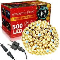 Hobby Hall Joululampun lämmin valkoinen 500 LED flash-toiminnolla