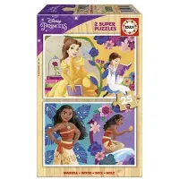 Educa 2x25 Pieces Disney Princess Puzzle Keltainen