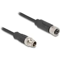 DeLOCK 80862, 5 m, Cat5e, S/FTP (S-STP), M12, M12, Musta