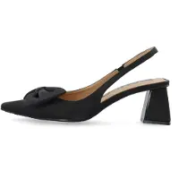 Bianco Biamaralyn Slingback Bow Satin - Black - 39