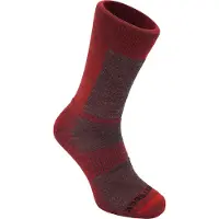 Wrightsock Merino Coolmesh II Crew Anti Blister System Grey/Fire Retkeilysukat 37-41.5