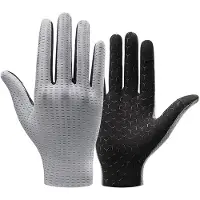 RockBros Breathable Full Finger Cycling Gloves Size: M - Gray