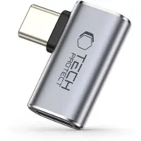 Tech-Protect UltraBoost AA01 USB-C kulmasovitin 100W - Harmaa
