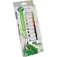 Hobby Mate Oil colors etc. 12 tubes of 12 ml.