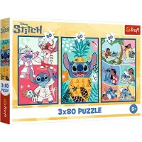 Trefl Lilo & Stitch Palapelit 3x80 Palaa