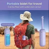 Hobby Hall Nykyaikainen Käsikäyttöinen Bidee, 380ml Vuodonkestävä Peripullo, Irrotettava Vesivarasto, Matkustajaystävällinen., Baltas