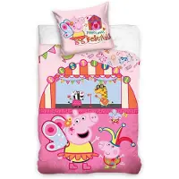 Carbotex Pussilakanasetti Peppa Pig Festival 140×200cm + tyynyliina 70×90 cm