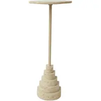 AYTM Solum Sivupöytä Hiekanvärinen/travertiininvärinen 78 Cm - Sivupöydät & Apupöydät Travertin Light Sand - 510829001012