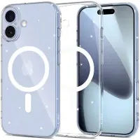Tech-Protect iPhone 17 FlexAir Glitter MagSafe TPU Kotelo - Läpinäkyvä
