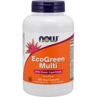 Now , EcoGreen Multi, Iron-Free, 180 Veg Capsules