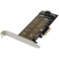 Microconnect MC-PCIE-X4M2 PCIe 3.0 x4 M.2 NVMe & SATA SSD -laajennuskortti - Musta