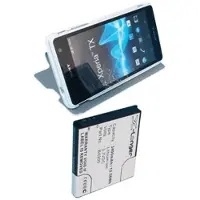 123accu SonyEricsson Xperia TX tehoakku erillisellä laajennetulla valkoisella takakannella 3400 mAh