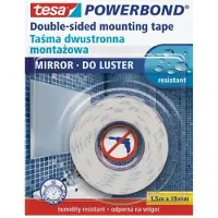 TESA Kaksipuolinen peilien kiinnitysteippi 1,5 m 19 mm