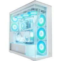 Arctic Cooling Xtender VG White, ikkunallinen miditornikotelo, valkoinen