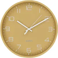House Nordic Kaisa - Wall Clock, Ocher, Silent Movement, Ø30 Cm - Yellow - 30X30X4CM
