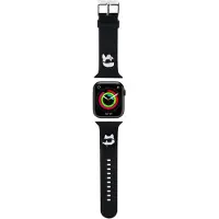 Karl Lagerfeld Apple Watch -ranneke 42 mm 3D-kumi musta
