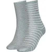 Tommy Hilfiger Th Women Sock 2P Small Stripe - Grey - 35-38