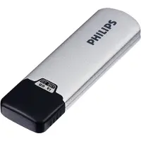 Philips USB Flash -asema FM16FD00B/00, 16 GB, USB A-tyyppi, 2.0, 16 MB/s, Suojus, Musta, Hopea