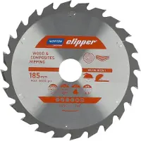Norton Pyörösaha puulle 185mm, 30mm, 24 hammasta