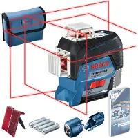 Bosch Linjalaser GLL 3-80 C, 4xAA, tarvikekokonaisuus
