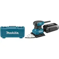 Makita BO4565K, Epäkeskohiomakone, Velcro, Musta, Turkoosi, 14000 OPM, 1,5 mm, 0,75 mm