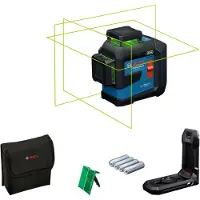 Bosch 3-planslinjelaser GLL 80-33 G Professional + 4 1,5 V LR6 AA-batterier - - 601065500