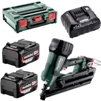 Metabo Naulapistooli NFR 18 LTX 90 BL, 2 x 4,0Ah akut ja laturi, MetaBOX
