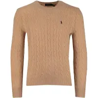 Ralph Lauren Cable-Knit Wool-Cashmere Sweater - Beige - M