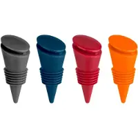 INNOVINE - Pullonkorkki silikoni 11,4x11,4x4,8 cm 4 kpl Monivärinen