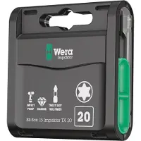 Wera 25-os. Ruuvauskärkisarja Bit-Box 15 Impaktor; TX20; 25 mm; 15 kpl.