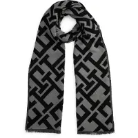 Tommy Hilfiger Th Monogram Heavy Scarf - Grey - ONE SIZE
