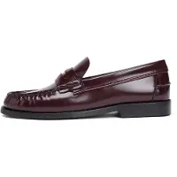 Tommy Hilfiger Th Penny Bar Abrasivato Loafer - Burgundy - 36