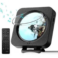 Hobby Hall Kannettava CD-soitin Bluetoothilla, LED-näytöllä ja kahdella kaiuttimella, musta